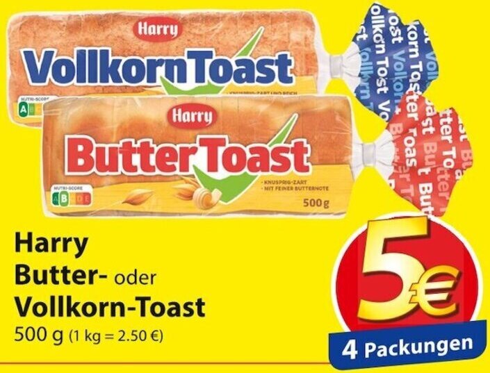 Harry Butter Oder Vollkorn Toast G Angebot Bei Famila Nord Ost