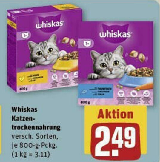 Whiskas Katzen Trockennahrung G Pckg Angebot Bei Rewe