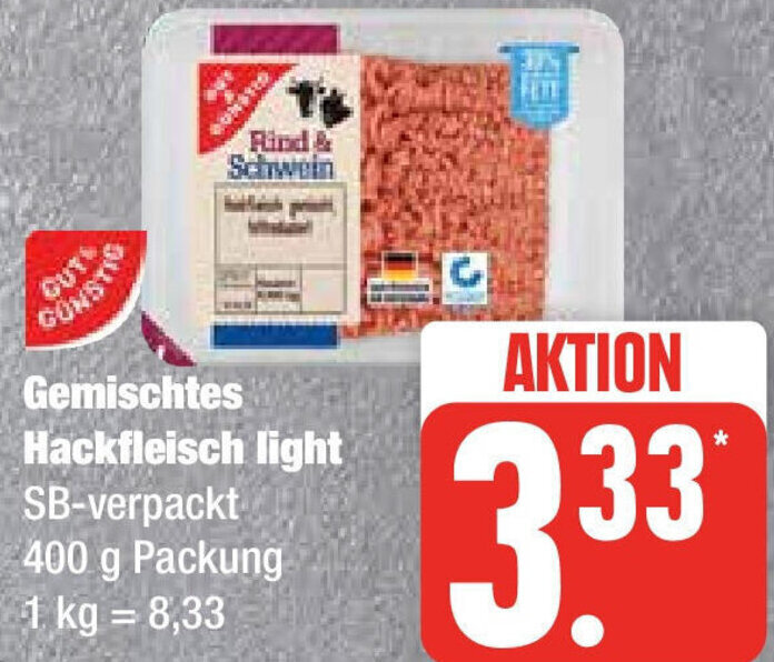 Gut G Nstig Gemischtes Hackfleisch Light G Packung Angebot Bei Edeka