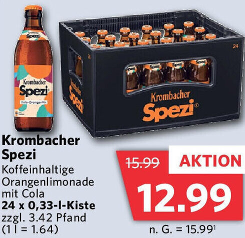 Krombacher Spezi 24x0 33 L Kiste Angebot Bei Combi