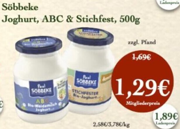 S Bbeke Joghurt Abc Stichfest G Angebot Bei Lpg Biomarkt