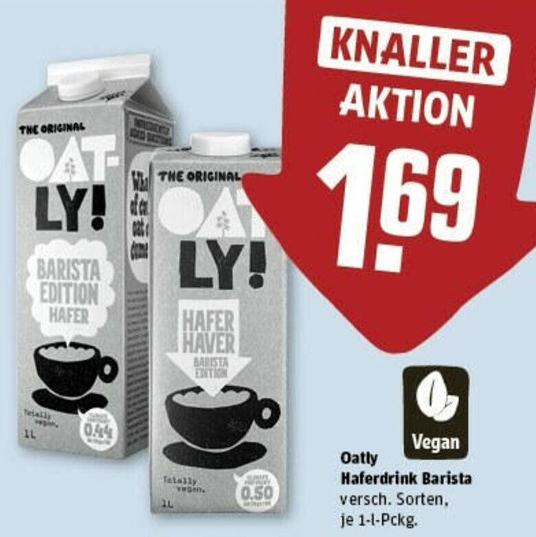 Oatly Haferdrink Barista 1 L Pckg Angebot Bei REWE