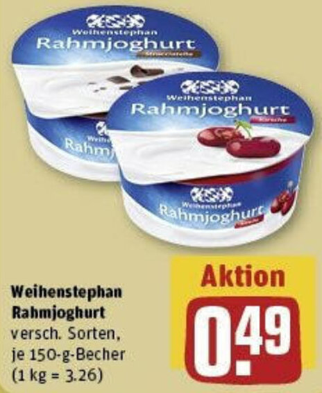 Weihenstephan Rahmjoghurt G Becher Angebot Bei Rewe