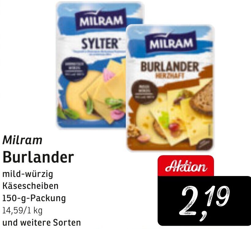 Milram Burlander 150 G Packung Angebot Bei KONSUM