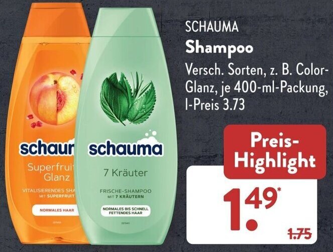 Schauma Shampoo Ml Packung Angebot Bei Aldi S D