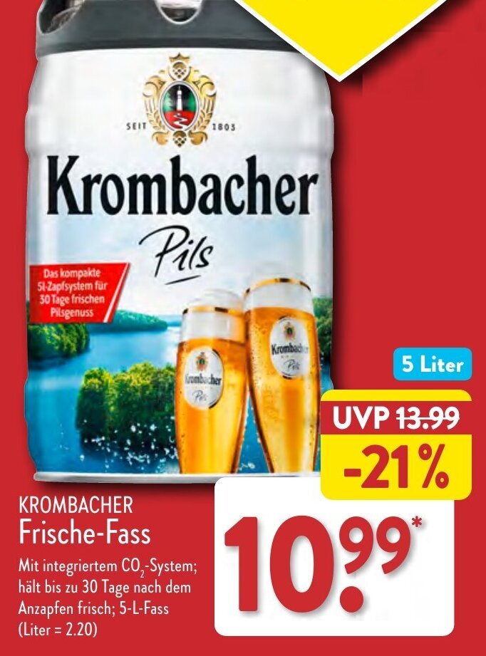 KROMBACHER Frische Fass 5 L Angebot Bei Aldi Nord