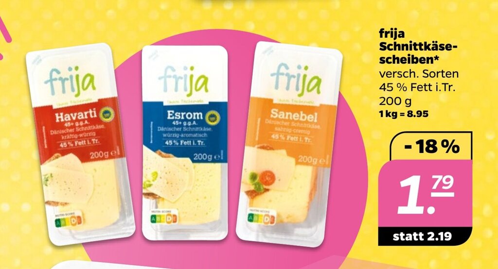 frija Schnittkäse scheiben 200 g Angebot bei NETTO