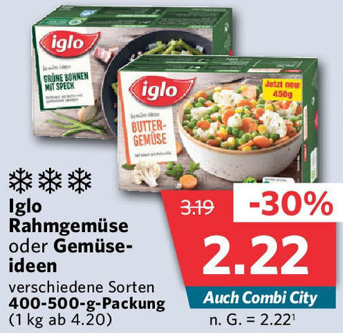 Iglo Rahmgem Se Oder Gem Se Ideen G Packung Angebot Bei Combi