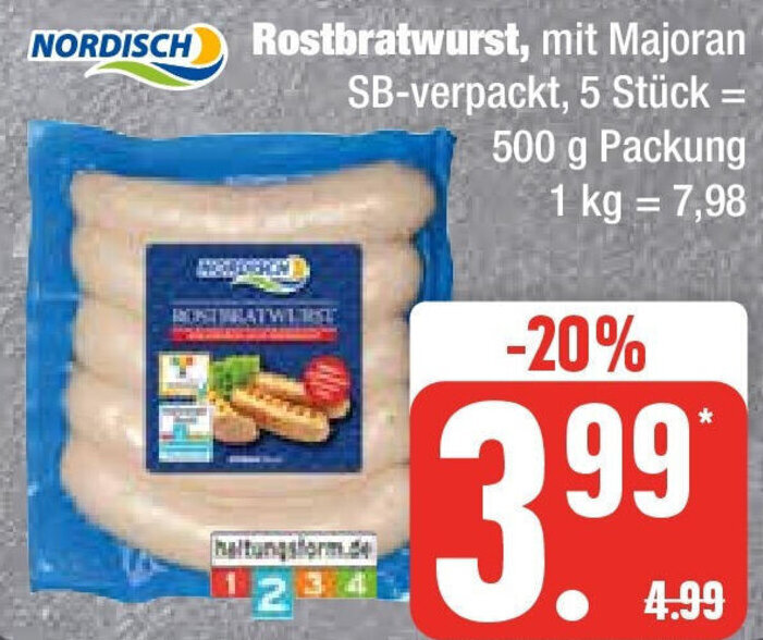 Nordisch Rostbratwurst G Packung Angebot Bei Edeka