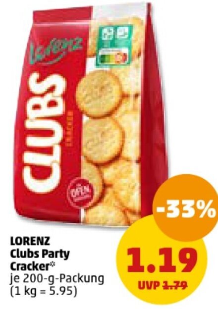 Lorenz Clubs Party Cracker G Packung Angebot Bei Penny