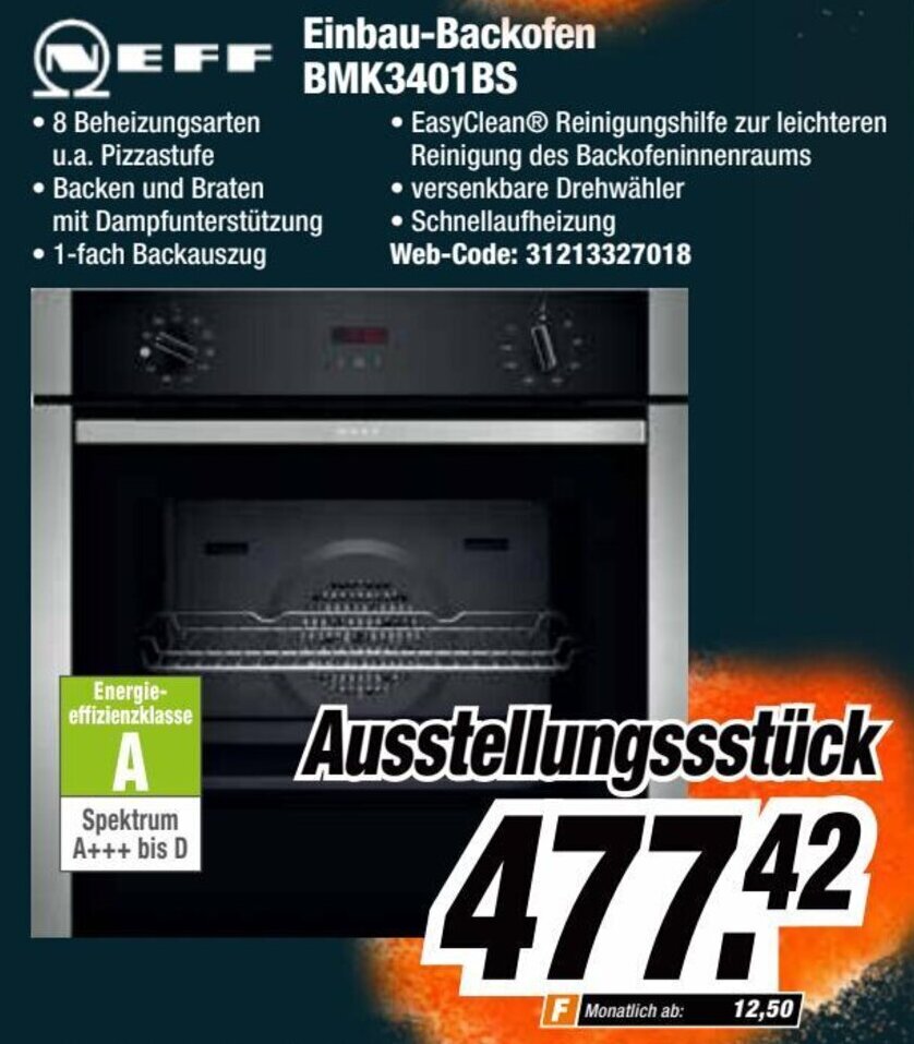 NEFF Einbau Backofen BMK3401BS Angebot Bei Expert