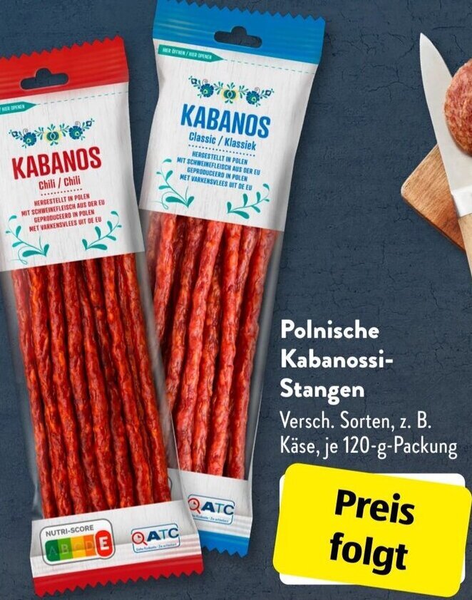 Polnische Kabanossi Stangen G Packung Angebot Bei Aldi S D