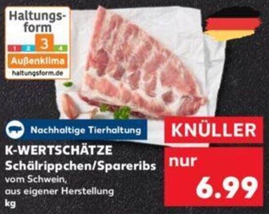 K WERTSCHÄTZE Schälrippchen Spareribs Angebot bei Kaufland