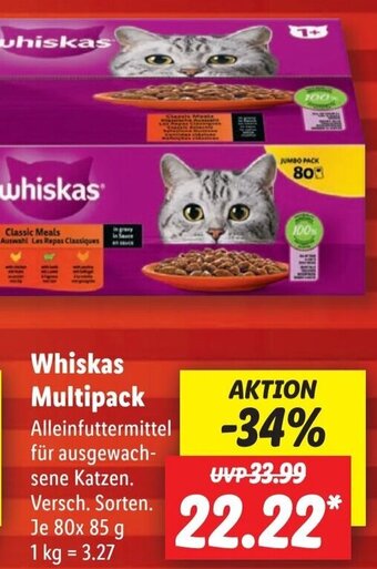 Whiskas Multipack 80x 85 G Angebot Bei Lidl