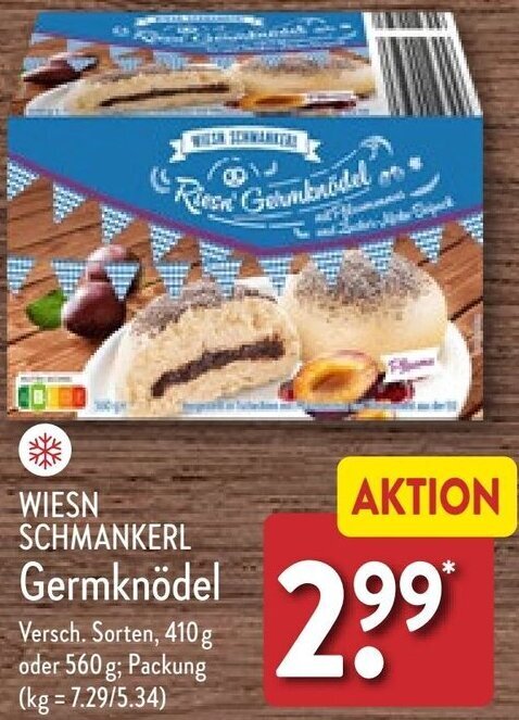 WIESN SCHMANKERL Germknödel 410 g oder 560 g Angebot bei Aldi Nord