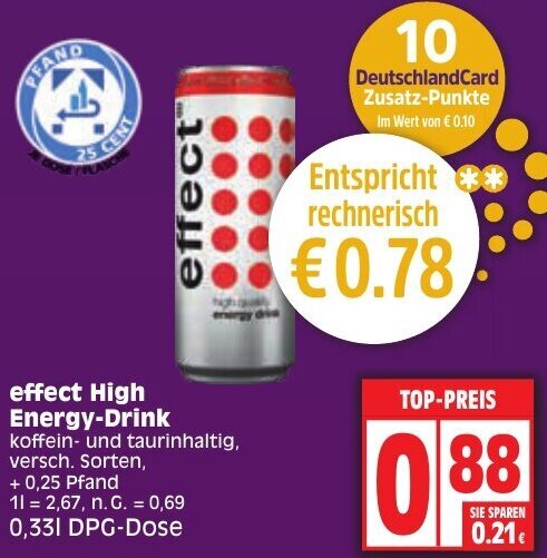 Effect High Energy Drink L Dpg Dose Angebot Bei Edeka