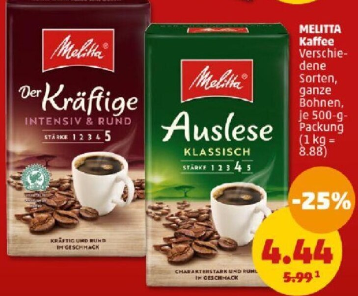 MELITTA Kaffee 500 G Packung Angebot Bei PENNY