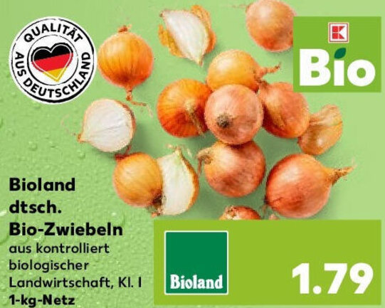 Bioland Dtsch Bio Zwiebeln 1 Kg Netz Angebot Bei Kaufland