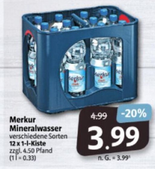 Merkur Mineralwasser Verschiedene Sorten X L Angebot Bei Markant Markt