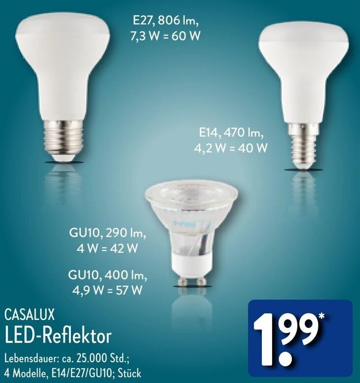 Casalux Led Reflektor Angebot Bei Aldi Nord