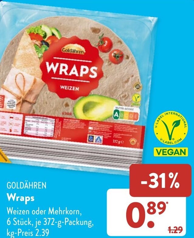 Gold Hren Wraps G Packung Angebot Bei Aldi S D