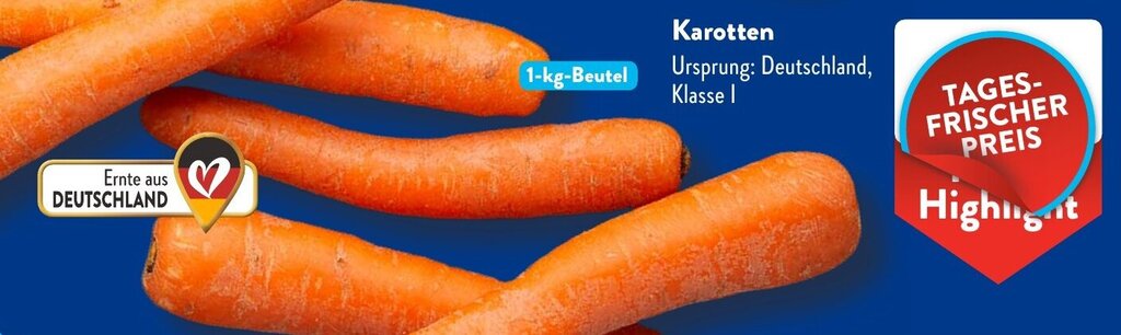 Karotten 1 kg Beutel Angebot bei Aldi Süd