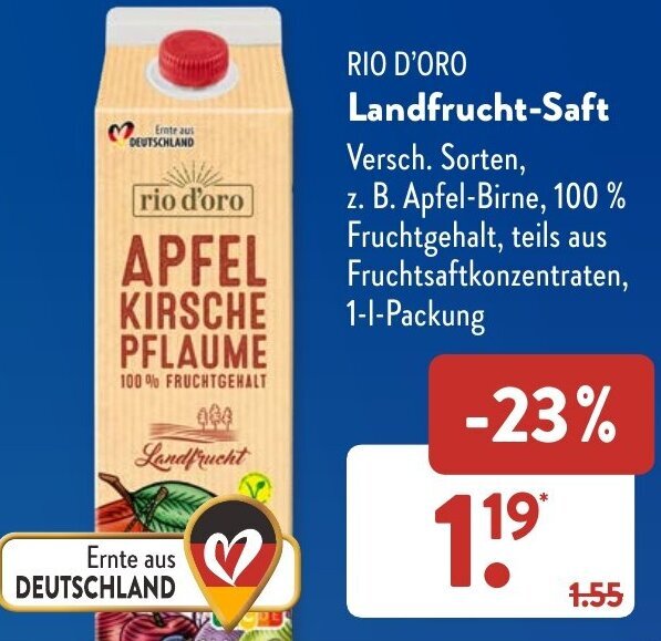 Rio D Oro Landfrucht Saft L Packung Angebot Bei Aldi S D