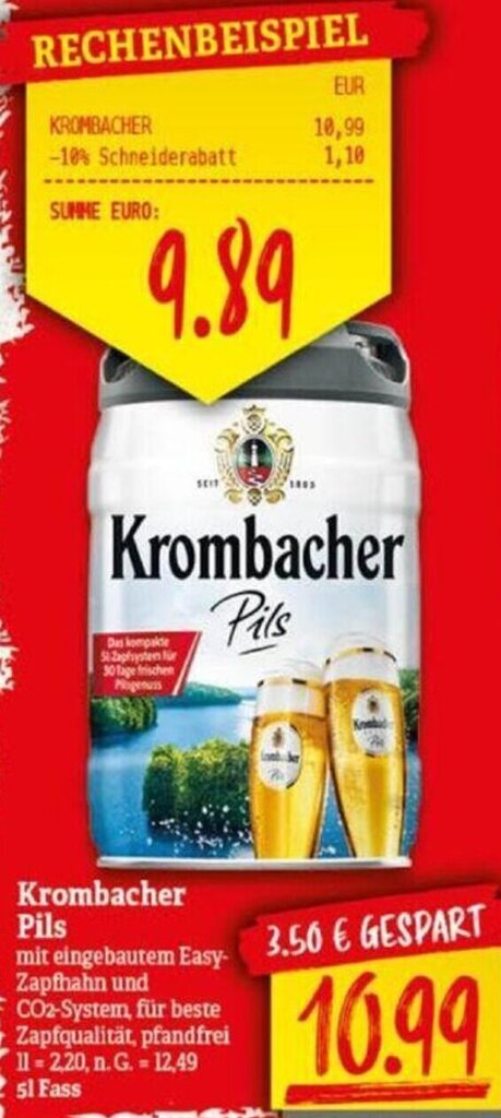 Krombacher Pils L Fass Angebot Bei Np Discount