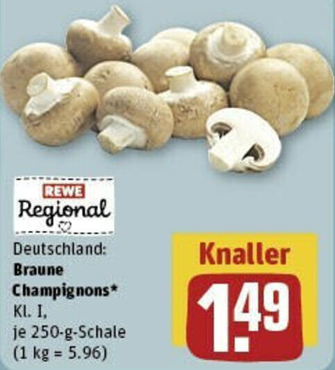 Braune Champignons 250 G Schale Angebot Bei REWE