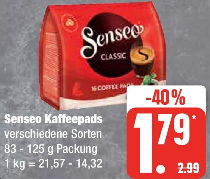 Senseo Kaffeepads 83 125 G Packung Angebot Bei Edeka