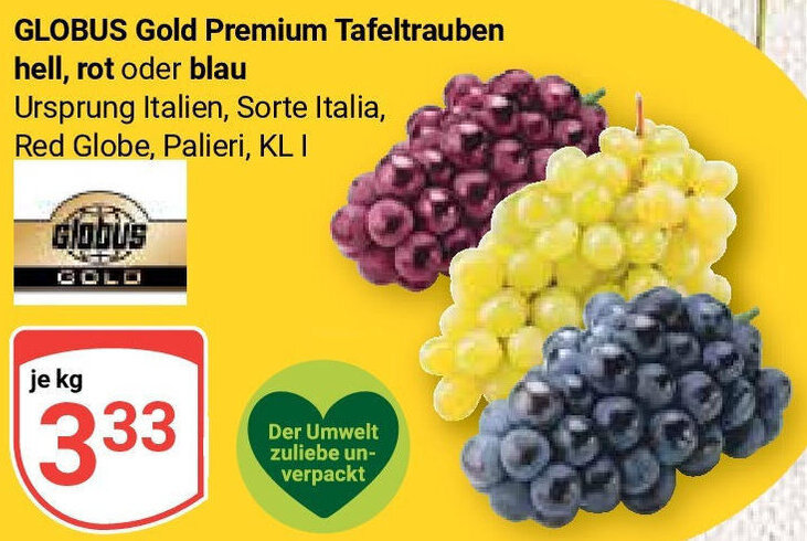 Globus Gold Premium Tafeltrauben Hell Rot Oder Blau Angebot Bei Globus