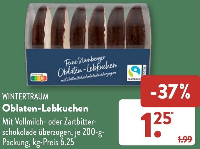 Wintertraum Oblaten Lebkuchen G Packung Angebot Bei Aldi S D