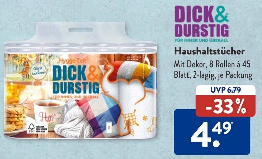 Dick Durstig Haushaltst Cher Angebot Bei Aldi S D