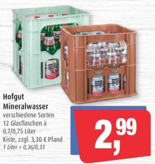 Hofgut Mineralwasser Ml Angebot Bei Markant