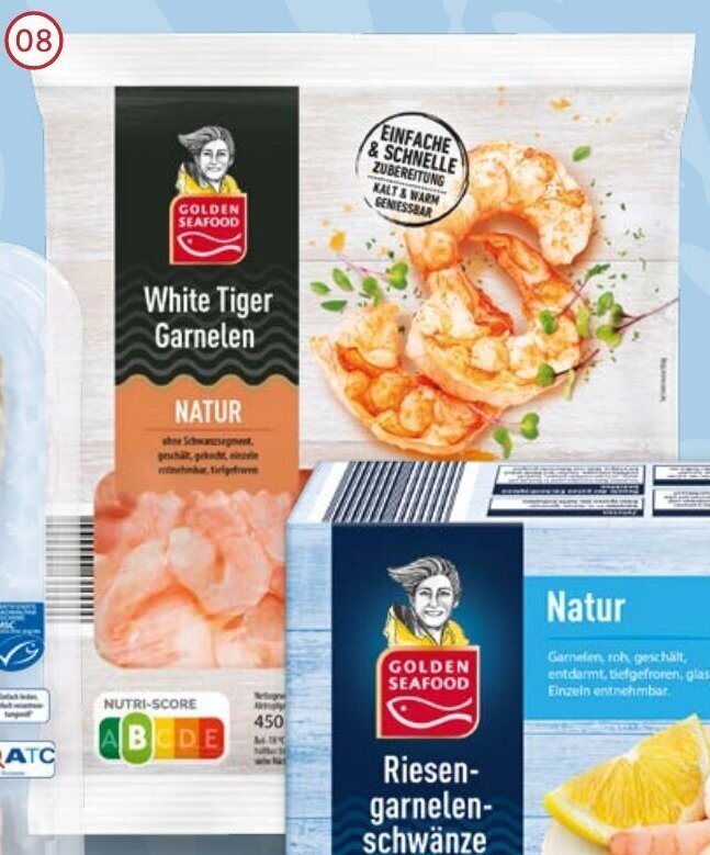 GOLDEN SEAFOOD White Tiger Garnelen 450 G Packung Angebot Bei Aldi Nord