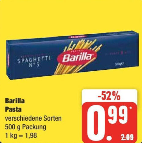 Barilla Pasta G Packung Angebot Bei Edeka