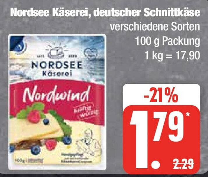 Nordsee K Serei Deutscher Schnittk Se G Packung Angebot Bei Edeka