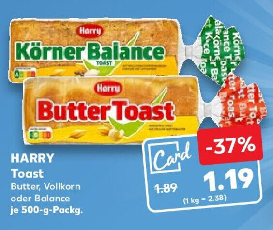 HARRY Toast 500 G Packg Angebot Bei Kaufland