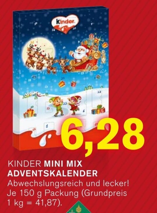 FERRERO KINDER MINI MIX ADVENTSKALENDER Abwechslungsreich Und Lecker