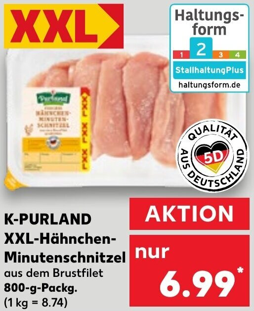 K Purland Xxl H Hnchen Minutenschnitzel G Packg Angebot Bei Kaufland