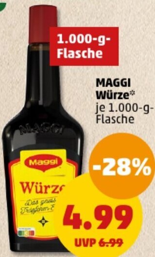 MAGGI Würze 1 000 g Flasche Angebot bei PENNY