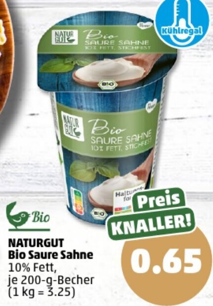 Naturgut Bio Saure Sahne G Becher Angebot Bei Penny