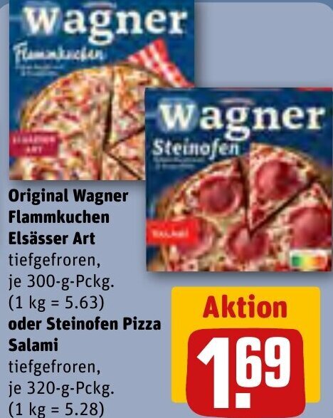 Original Wagner Flammkuchen Elsässer Art 300 g oder Steinofen Pizza