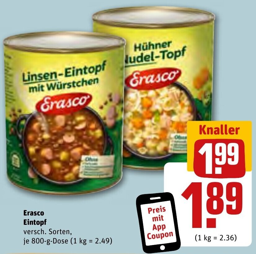 Erasco Eintopf G Dose Angebot Bei Rewe