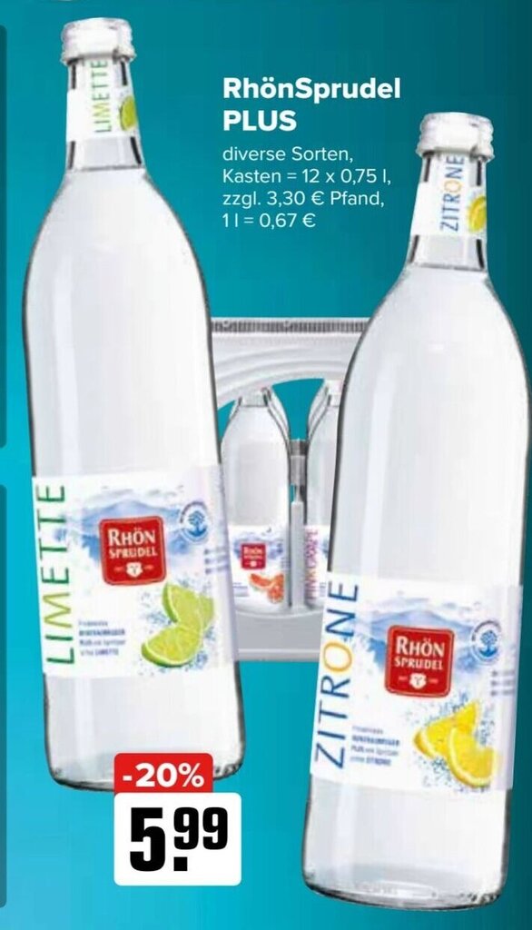 RhönSprudel PLUS 12 750ml Angebot bei Logo Getränkemarkt