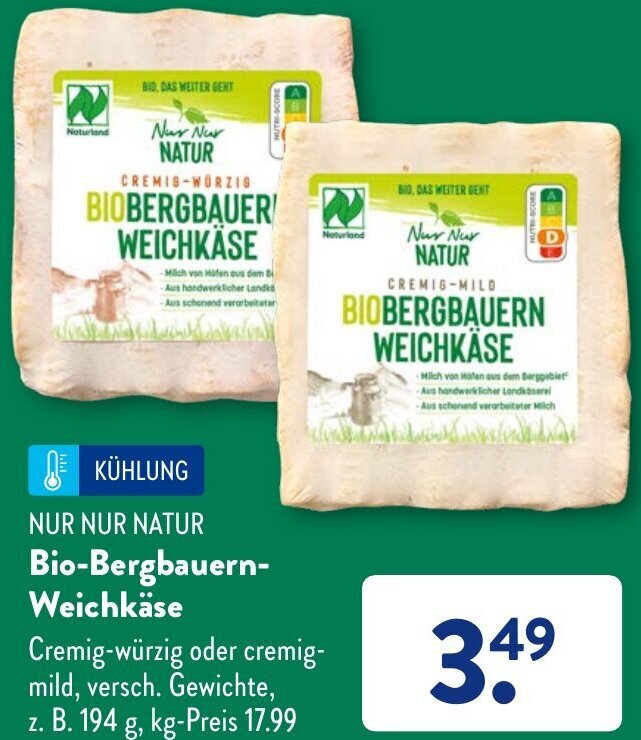 Nur Nur Natur Bio Bergbauern Weichk Se Angebot Bei Aldi S D