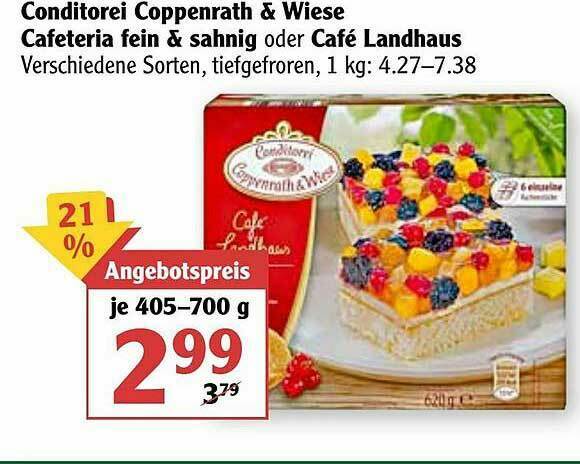 Coppenrath Wiese Cafeteria Fein Sahnig Oder Caf Landhaus Angebot