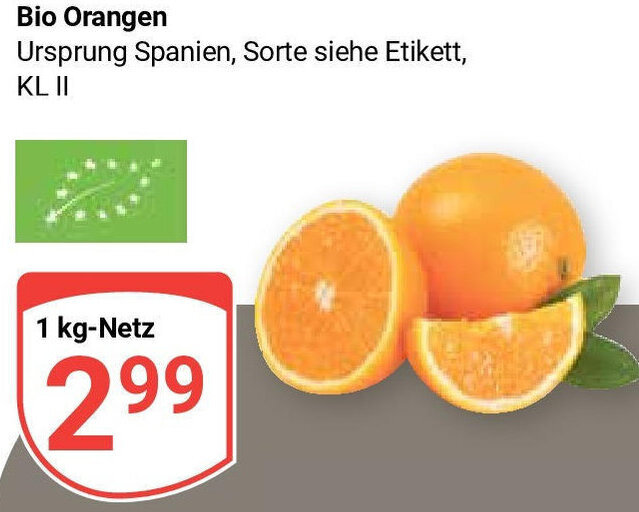 Bio Orangen 1 Kg Netz Angebot Bei Globus