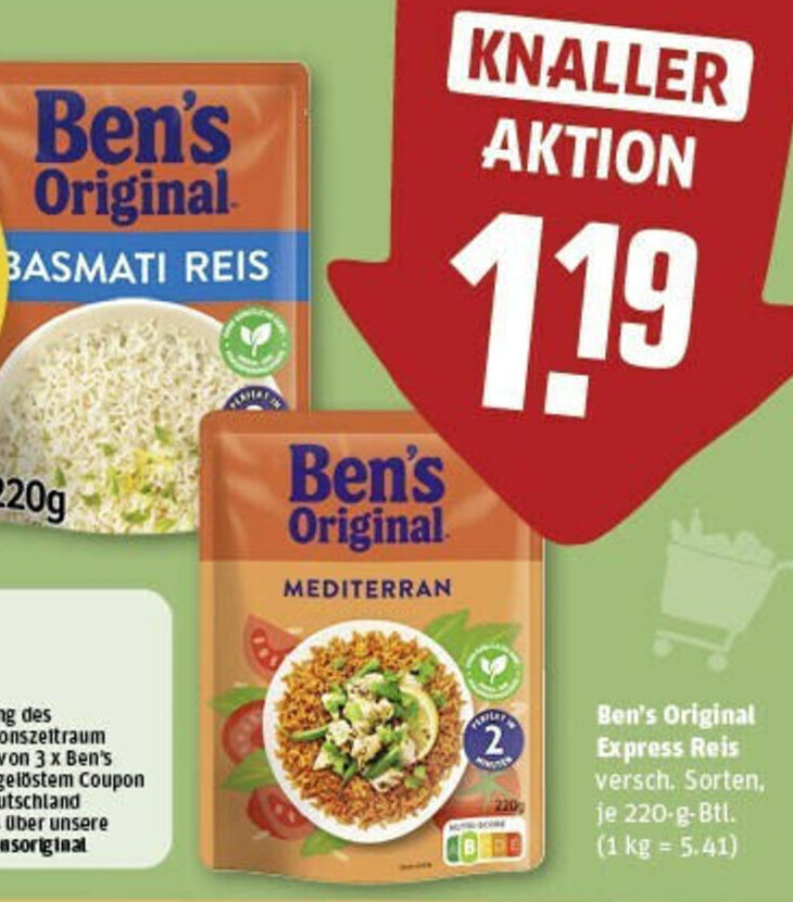 Ben S Original Express Reis G Btl Angebot Bei Rewe