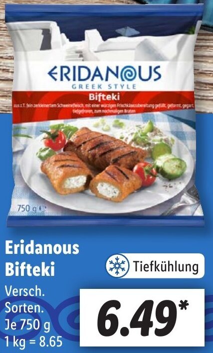 Eridanous Bifteki 750 G Angebot Bei Lidl